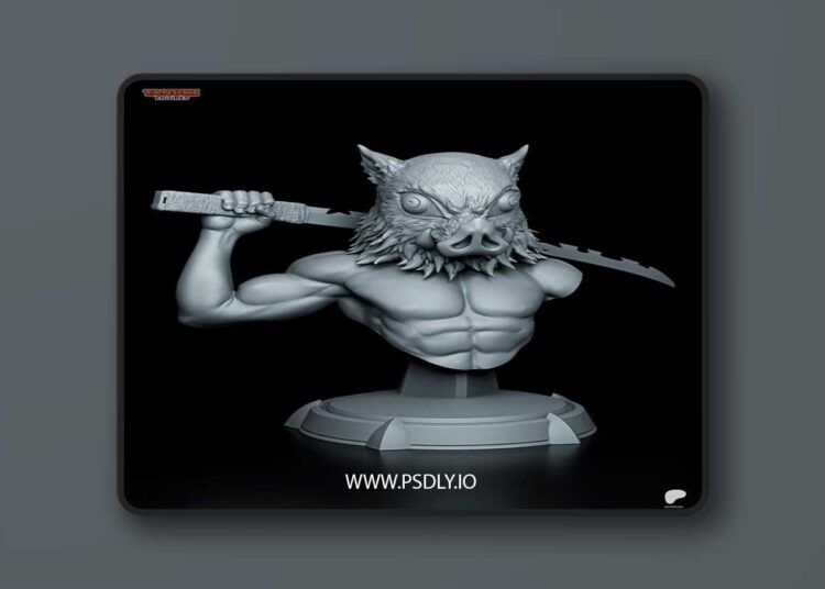 Tanuki Figures – Inosuke – Demon Slayer Bust – 3D Print Model STL 1 Tanuki Figures – Inosuke – Demon Slayer Bust – 3D Print Model STL