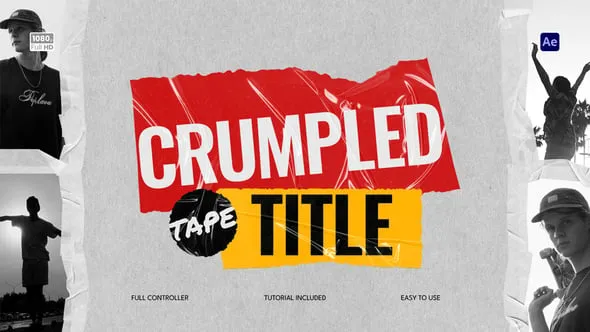 Videohive - Crumpled Tape Titles - 61049740 1 Videohive Crumpled Tape Titles 61049740