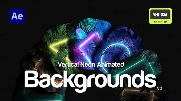 Videohive - Vertical Neon Tropical Backgrounds. Vol. 2 - 61237555 1 Videohive Vertical Neon Tropical Backgrounds. Vol. 2 61237555
