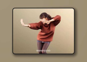 Young Woman Dancing low poly 3d Model