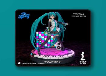 Blue Spray – Hatsune Miku – 3D Print Model STL