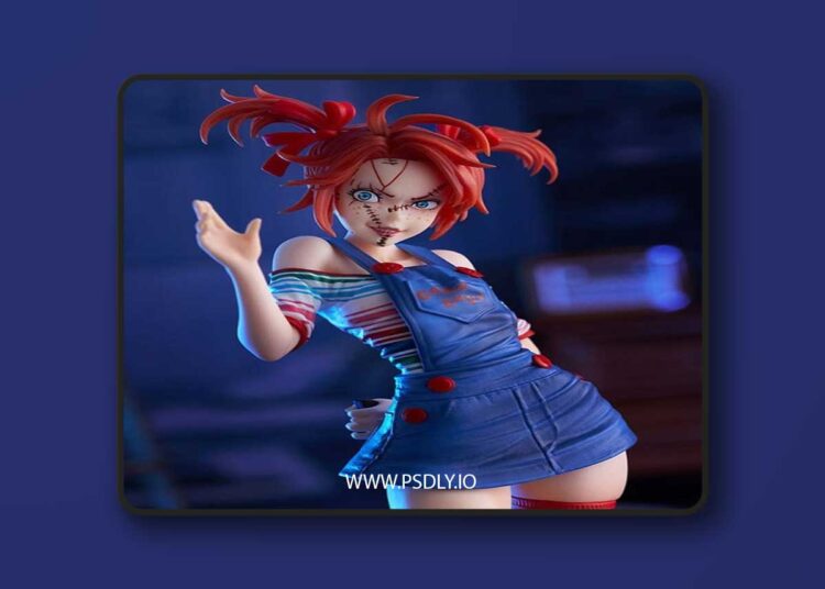 Chucky Girl Bishoujo Statue – 3D Print Model STL 1 Chucky Girl Bishoujo Statue – 3D Print Model STL