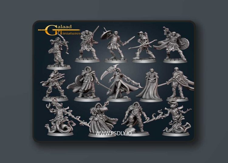 Galaad Miniatures – Skeletons and North People – 3D Print Model 1 Galaad Miniatures – Skeletons and North People
