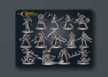 Galaad Miniatures – Skeletons and North People – 3D Print Model
