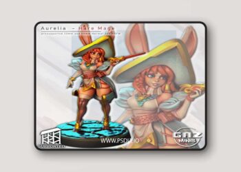 Gaz Minis – Aurelia Hare Mage – 3D Print Model STL