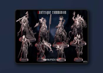 Goetia Miniatures – October 2025 – Grotesque Communion – 3D Print Model