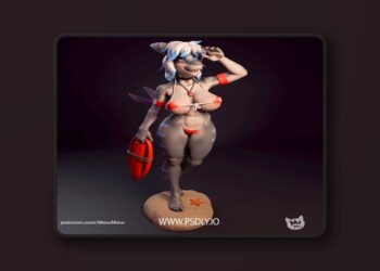 Mow Maw Sculpts – Shark Lady – 3D Print Model