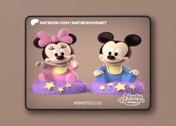 Naty Ramos – Mickey y Minnie bb – 3D Print Model STL