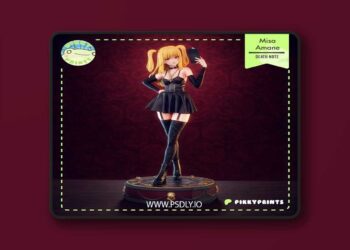 Pikky Prints – Death Note – Amane Misa – 3D Print Model STL 7 Pikky Prints – Death Note – Amane Misa – 3D Print Model STL