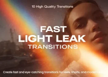 Videohive Fast Light Leak Transitions DaVinci Resolve 61702010
