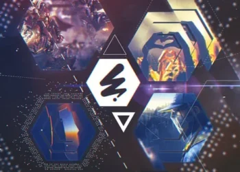 Videohive Futuristic Hexagon Digital Slideshow 61597997