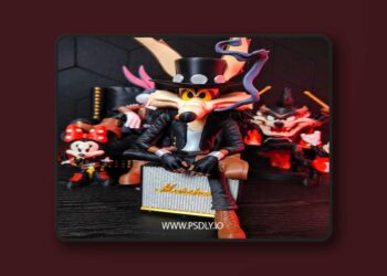 Wile E. Coyote Rockstar – Metal Vibes – 3D Print Model