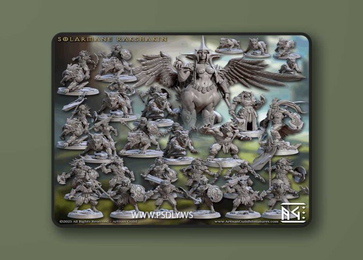 Artisan Guild – Solarmane Rakshakin Complete Set – 3D Print Model 1 Artisan Guild – Solarmane Rakshakin Complete Set – 3D Print Model