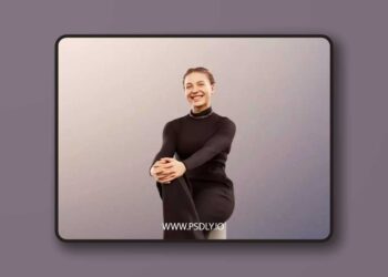 Sitting Elegant Woman Laughing low poly 3d Model