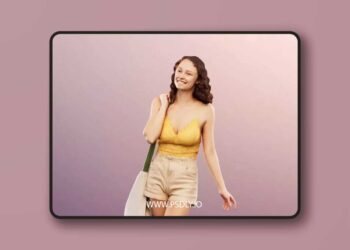 Standing Woman In Summer Outfit low poly 3d Model