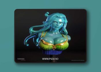 Torrida Minis – Lyra Flow the slimy barmaid Bust – 3D Print Model STL 6 Torrida Minis – Lyra Flow the slimy barmaid Bust – 3D Print Model STL